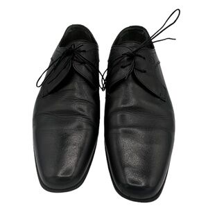 Mirage Men's Black Lace Plain Toe Dress Shoes sz 10 Pre-owned